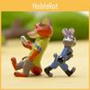 Nick Judy Zootopia Cartoon Rabbit Fox Mini Model Ornament For Landscape Decor