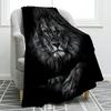 Lion Flannel Throw Blanket Wild Animals Pattern Blanket King Queen Size for Bed Sofa Couch Decor Super Soft Lightweight Gift