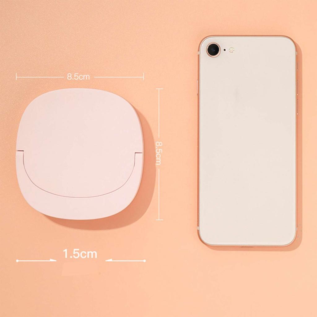 Portable makeup mirror with beauty enhancement and lighting, USB handheld night light