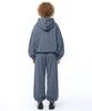 PRINOAR Sports String Single-Pleat Wide Pants - Blue-Gray