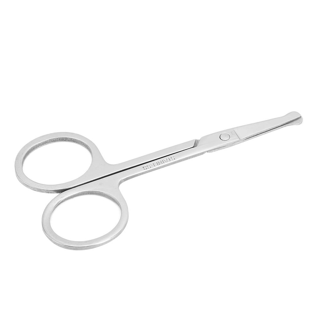 Stainless Steel Round Nose Nose Hair Scissors Safe Clean Beauty Scissors for Nose Eyebrows Eyelashes Men Moustache
