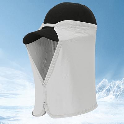 1-5PCS Unisex Ice Silk Fisherman Hat Solid Color Sun Protection Face Neck Cover Quick-Drying Mountaineering Cap Fishing Cap
