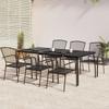 Vidaxl 7-Piece Garden Furniture Set, Anthracite, Steel