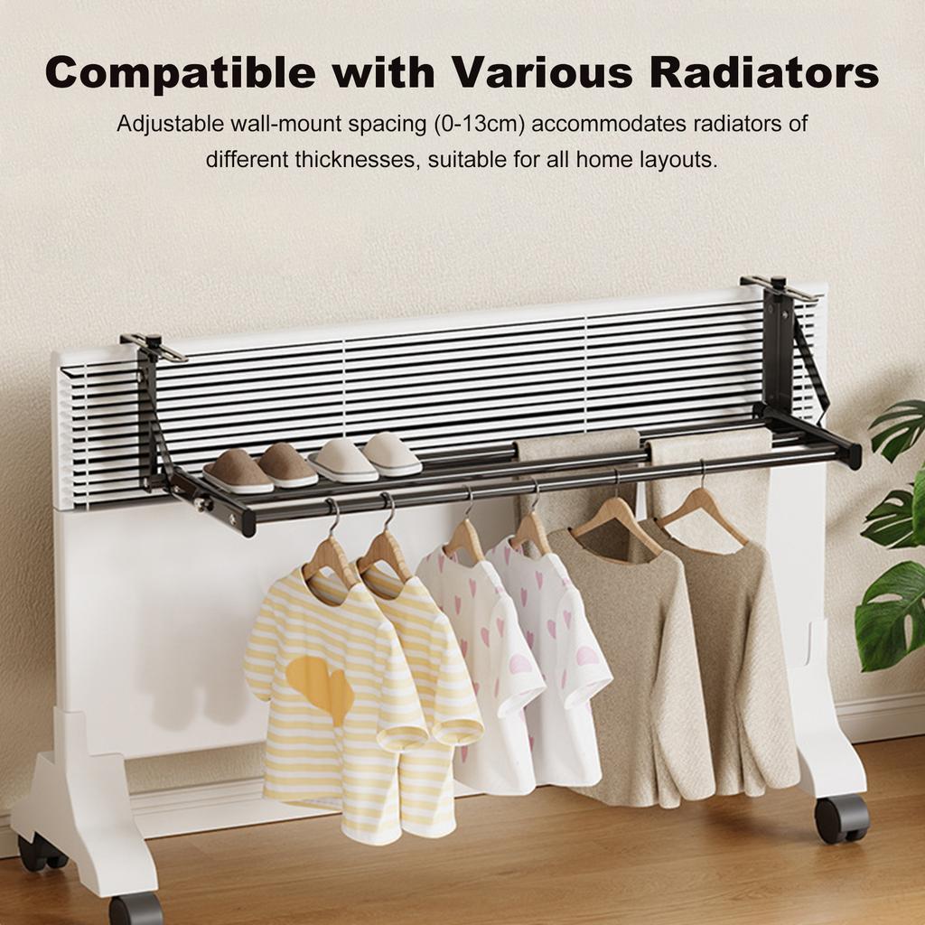 Space Saving Hangers Thicken Folding Shoes Storage Rack Adjustable Retractable Clothes Dryer for Laundry Room Organization