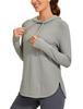 CRZ YOGA Sports Long Loose Hooded with Perfect for and Outdoor and Rock Size M Women's Hoodie, Sleeve, Fit, Sweat-Wicking, Quick-Drying, Thumbholes,