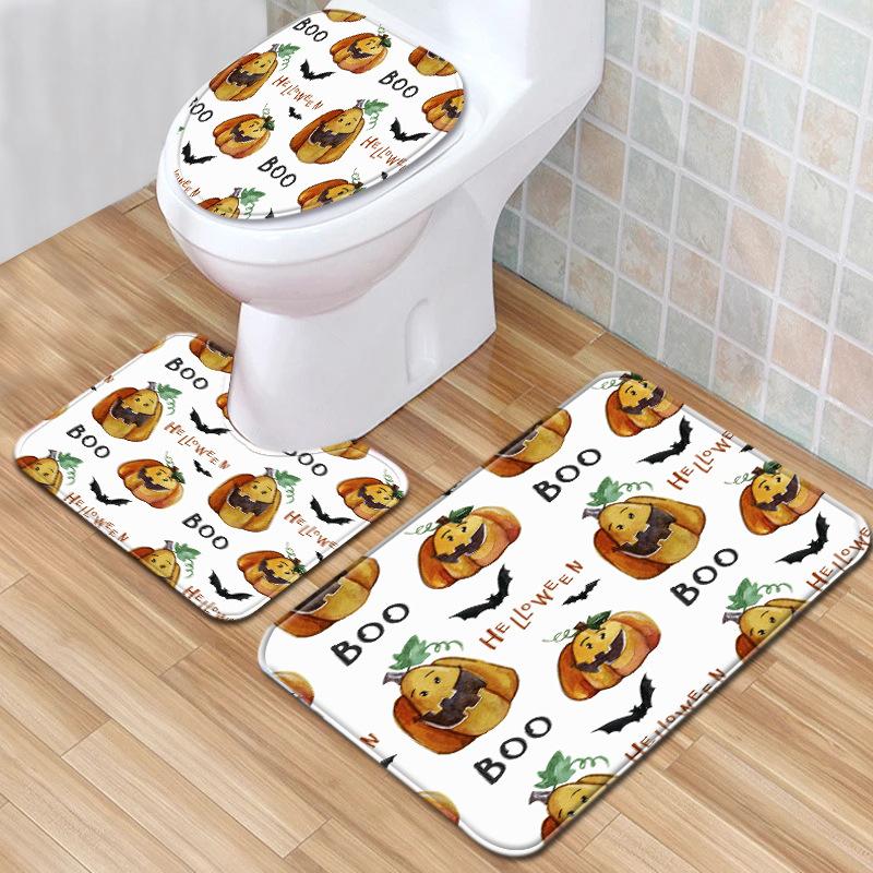 Creative Toilet Three-Piece Floor Mat Bathroom Three-Piece Carpet Doormat