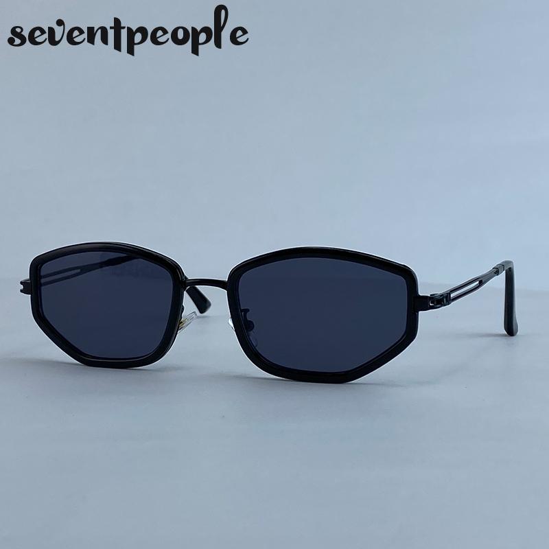 Classic Polygon Sunglasses Women  Luxury Brand Trendy Metal Small Frame Sun Glasses Vintage Driving Shades For Ladies UV400