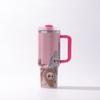 0oz Car Cup Thermos Cup Bingba Cup with Handle Strap Straw Cup