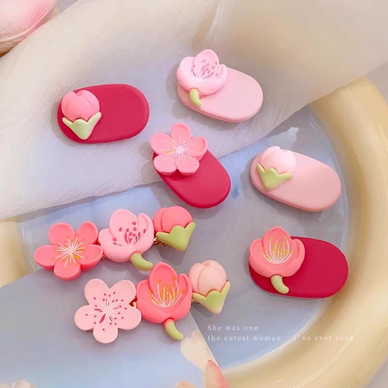 New Pink Flower Hair Clip for Babies - Bangs/Forehead BB Clip for Children