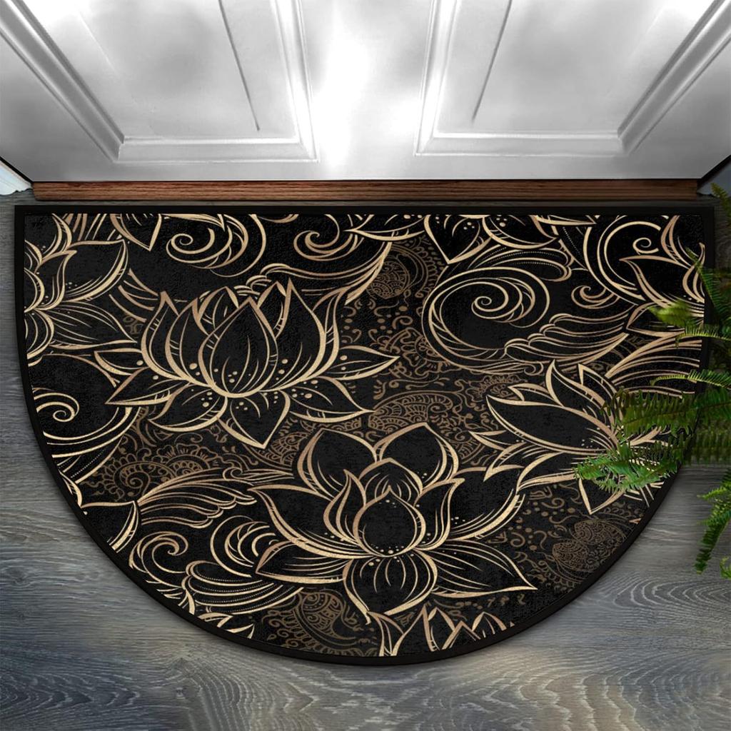 Spring Cartoon Half Circle Entrance Floor Mat Anti Dirty Wear Resistant Easy To Maintain Door Mat