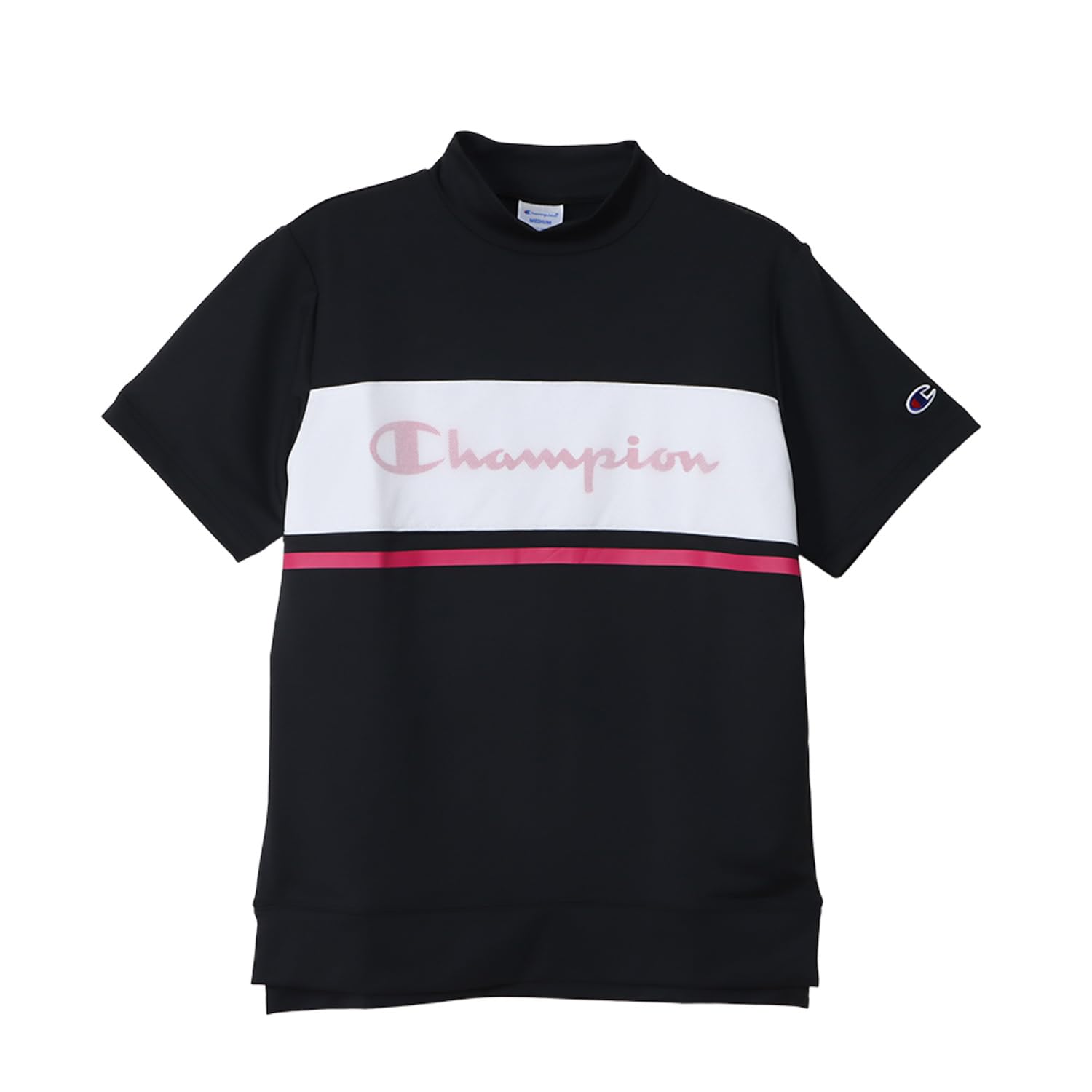 

Champion Golf Шорты Запах УФ Надпись Футболка с коротким рукавом и воротником-стойкой Женская футболка, Черный, CW-ZG304, Рукав, Антибактериальный, Устойчивый, Быстросохнущий, чёрный