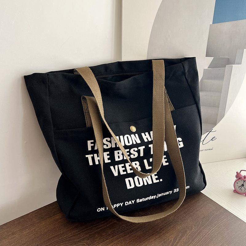 Mori Style Women's Canvas Shoulder Bag - Large Capacity for Books, Students, Commute, and More