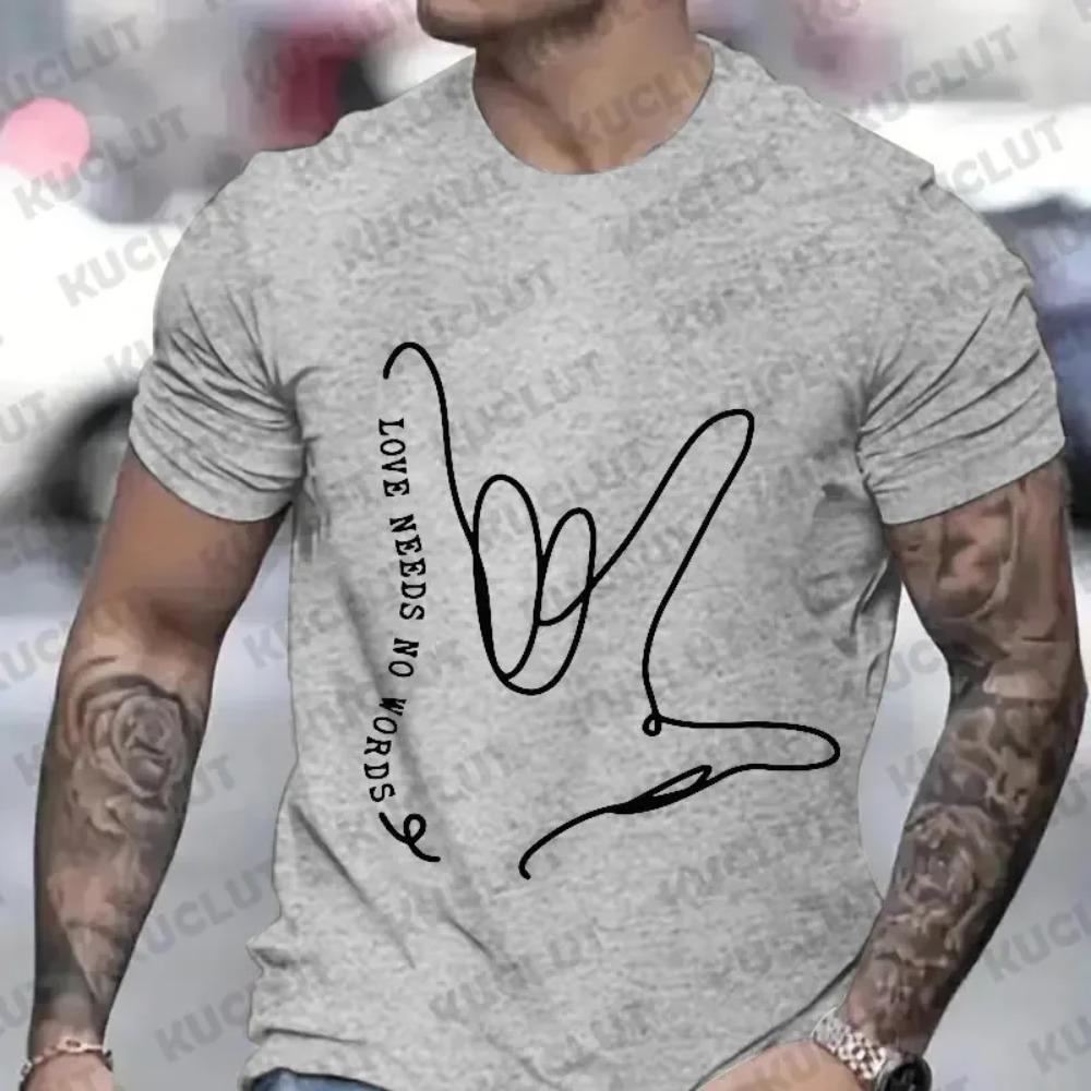 T-Shirt for Men Summer Graphic Tops Autism Accept Tshirts Short Sleeve O-neck Streetwear Autism Awareness Tees Male Clothing