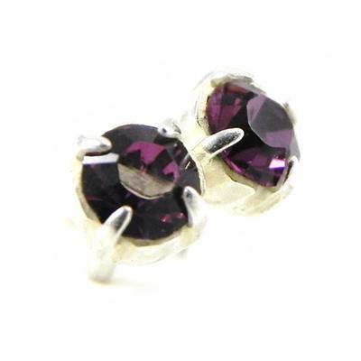 [B8463] - Plum Silver Brilliant 4 Mm