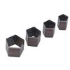 Walfront Leather Punch, 4 Pcs Pentagon Alloy Steel One Hole Hollow Cutter Punch Tool with Storage Box for Cutting Leather Cardboard Clay