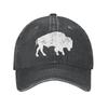 Bison Animal Lover Gifts Cowboy Hat Trucker Hat Baseball Hat Snapback Golf Hat Summer Hats Distresseded Buffalo Vintage