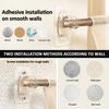 2pcs/set No Drill Curtain Rod Brackets Adhesive & Screw Dual Use Curtain Rod Bracket  Home Office