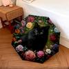 Flower Cats and Dogs  pattern, automatic folding umbrella, portable and foldable design, 8 ribs, a Christmas or birthday gift.