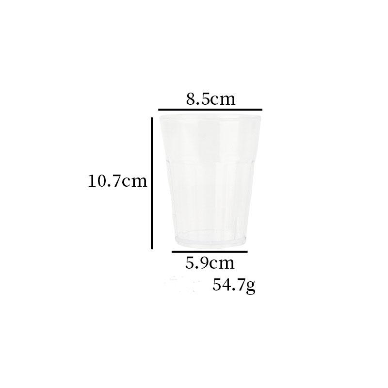 Household Transparent Cup Water Cup Multifunctional Juice Beverage Cup Simple Solid Color Acrylic Multilateral Drinking Cup