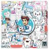50 Cute Cartoon Waterproof Teeth Stickers for Creative Decoration