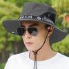 Men s Fisherman Hat Summer Outdoor Fishing Sunscreen Face Cover UV Protection Big Brim Black