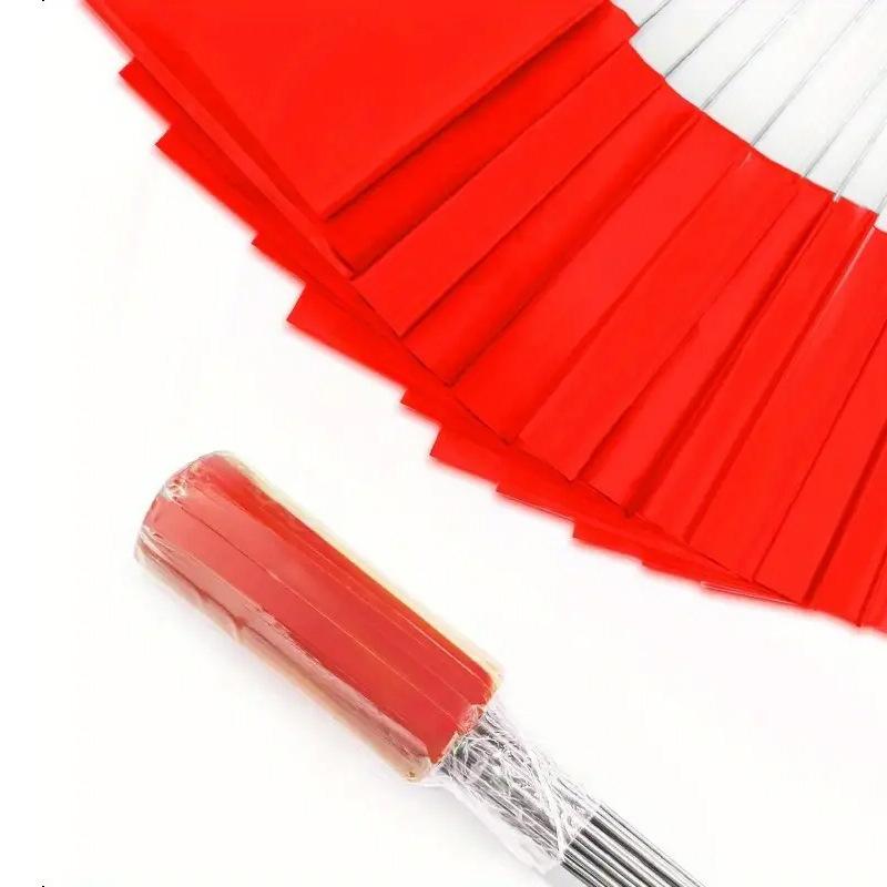 

50pcs Marker Flags W/Metal Pole , for Construction Site Layout, Route Positioning, Landscaping, Sports Meeting, Pet Training