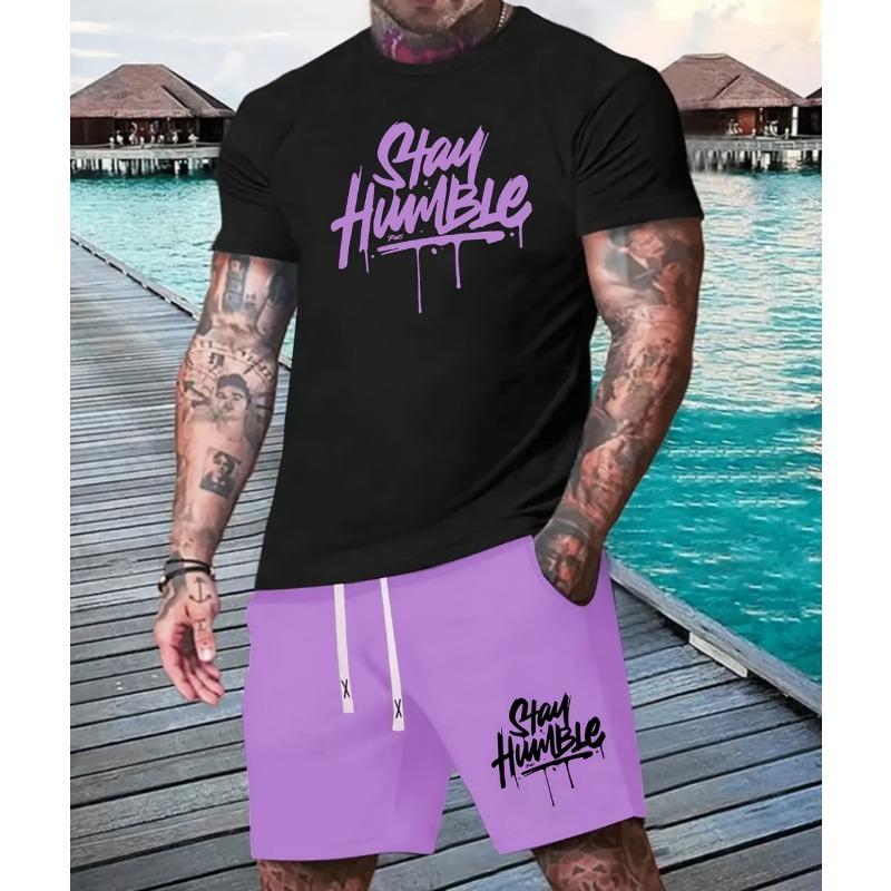 

2025 summer new 3D digital printed men s suit Fashion short sleeve shorts suit Outdoor street men s sports shorts Summer daily c 6XL