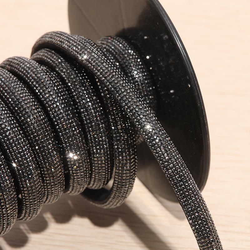5/10yard Half Face Water Rhinestone Rope Blingbling Crystal Drawstring Pipe DIY Sandal Shoe Hairband Mobile Phone Strap Material