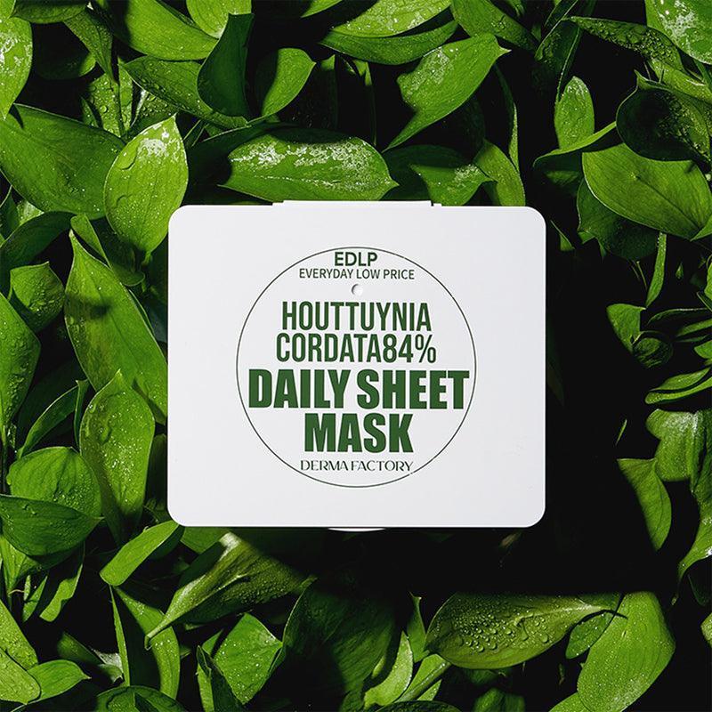 DERMA FACTORY Houttuynia Cordata 84% Daily Sheet Mask 340g 30EA