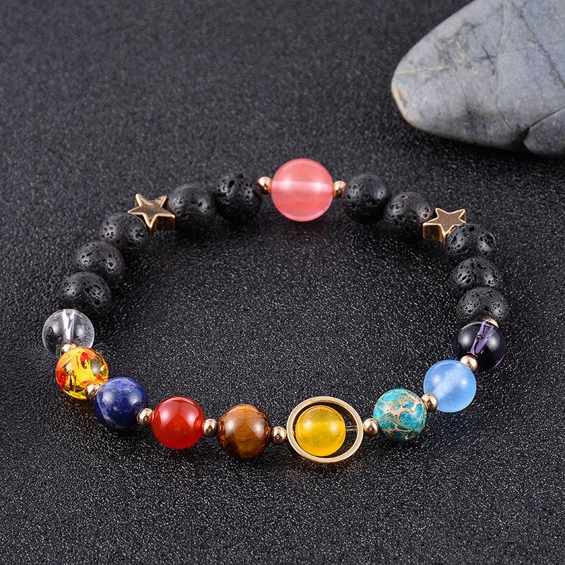 

JYL TS Bracelet Essential Oil Volcano Design Absorbs Negativity & Promotes Calm Volcanic Planet юта малиновый