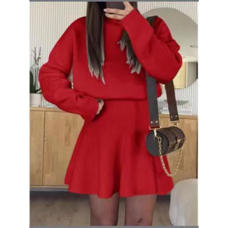 JKASHDK Women's Fashion Casual Spring Autumn Solid Color Print Long Sleeve O-Neck Trousers Pants Suits