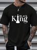 Unisex'S Black King Chess Piece Graphic T-Shirt
