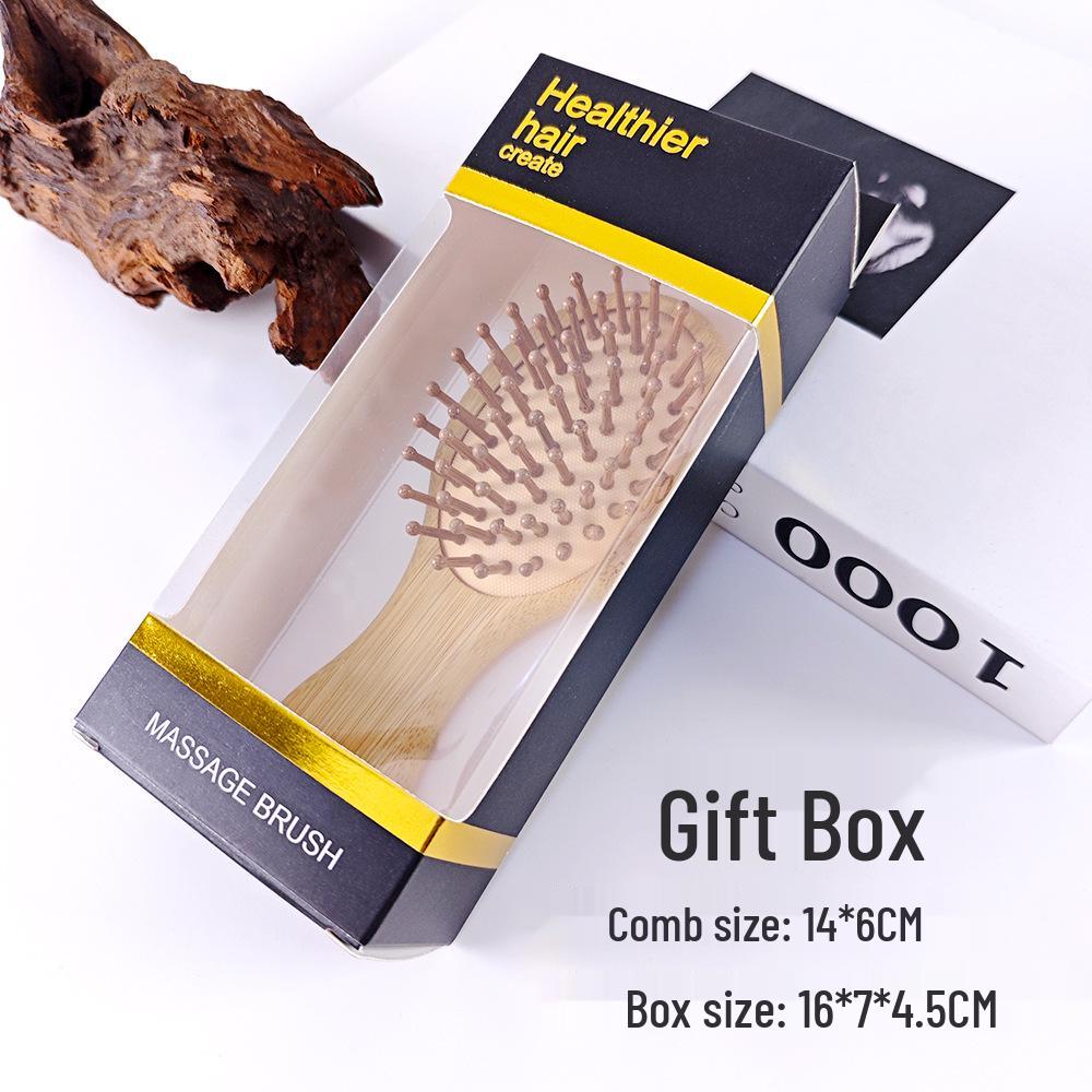 Natural Bamboo Scalp Massage Air Cushion Comb Set