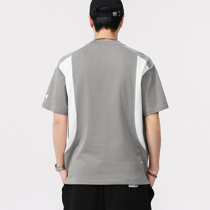 Summer Thin Functional Air Pocket Design Round Neck T-shirt Mens Round Neck T-shirt Short Sleeves