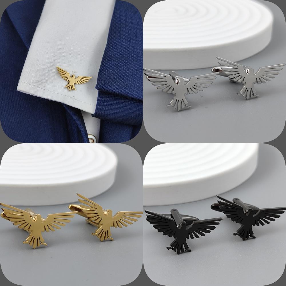 Edelstahl Adler Brosche für Herren Geometrisches Tier Muster Anstecknadel Hemd Abzeichen Personalisierte Feiertagsgeschenk für Papa