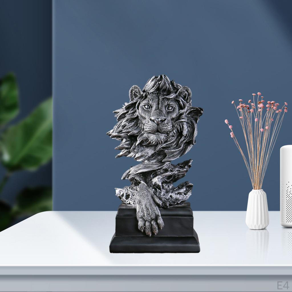 3 Statue with Base Animal Collectible Figurine Tabletop Shelf Arrangement Feng Shui Decoration