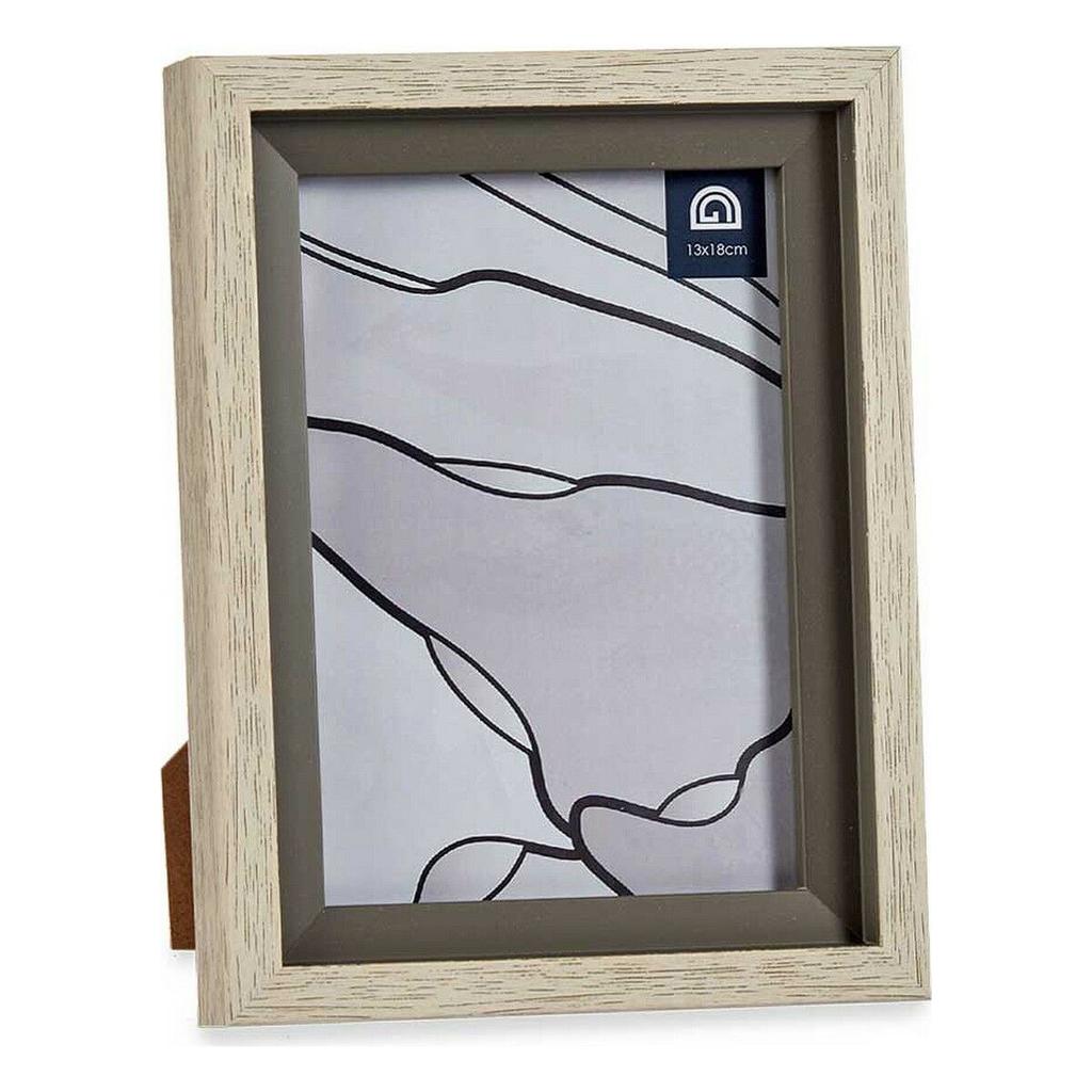 Photo Frame 17 X 2 X 21.8 Cm Crystal Gray Beige Plastic (6 Units)