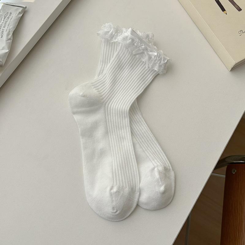 Bell accessories socks women's spring and summer cotton socks with German training shoes summer bow stacking socks tide