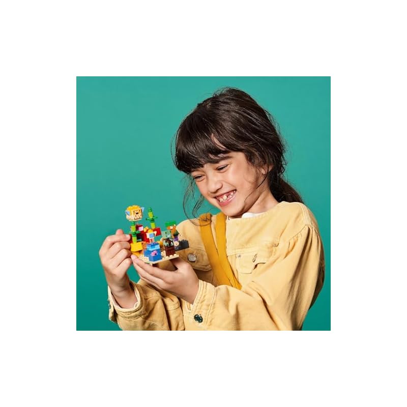 LEGO Minecraft Korallenriff 21164 Spielzeugbausteine Geschenk Videospiel Ozean Jungen Mädchen ab 7 Jahren