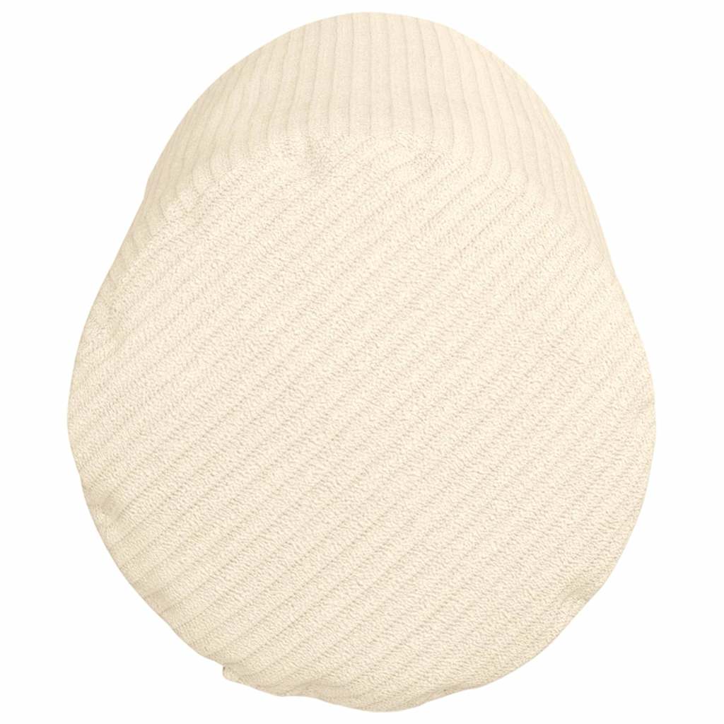 Bolster Cushions 2 pcs Cream Ø 15 x 40 cm Cord Fabric