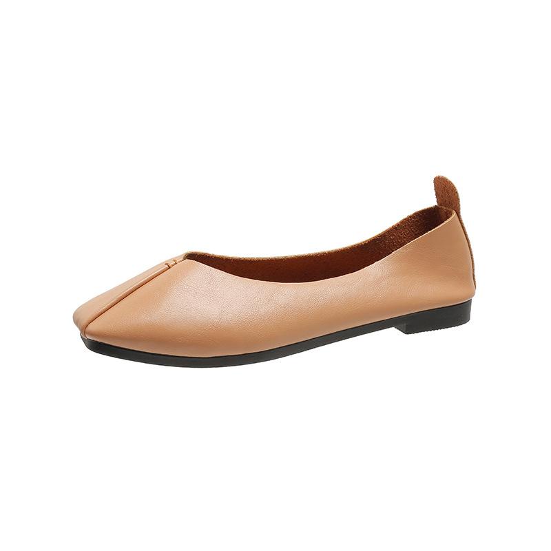 Spring and summer new flat-bottomed comfortable Doudou shoes round head one-pedal casual shallow mouth single shoes women