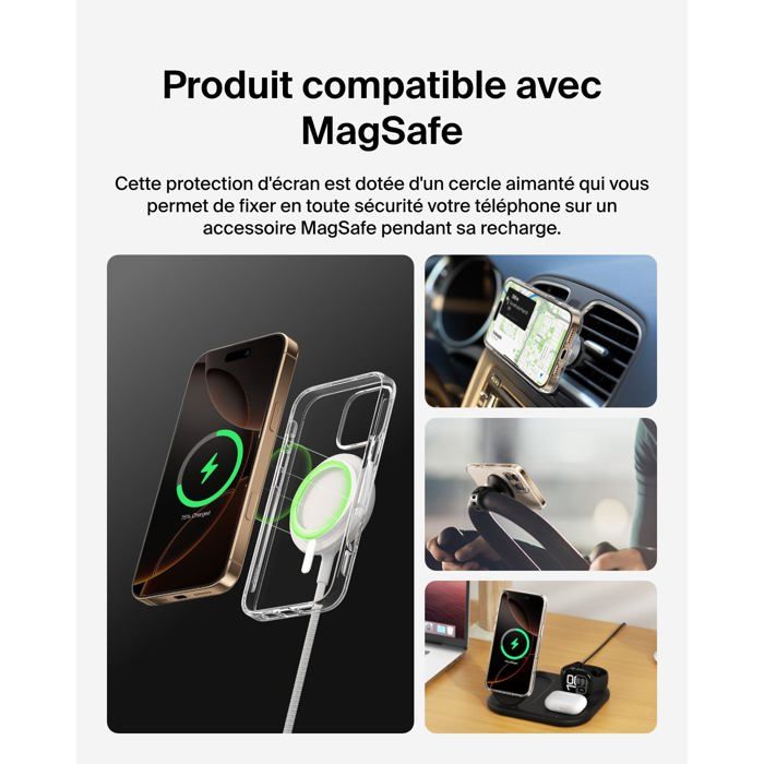 Coque de Protection - Belkin - SheerForce - iPhone 16 Pro Max - MagSafe - Antimicrobienne - Transparent