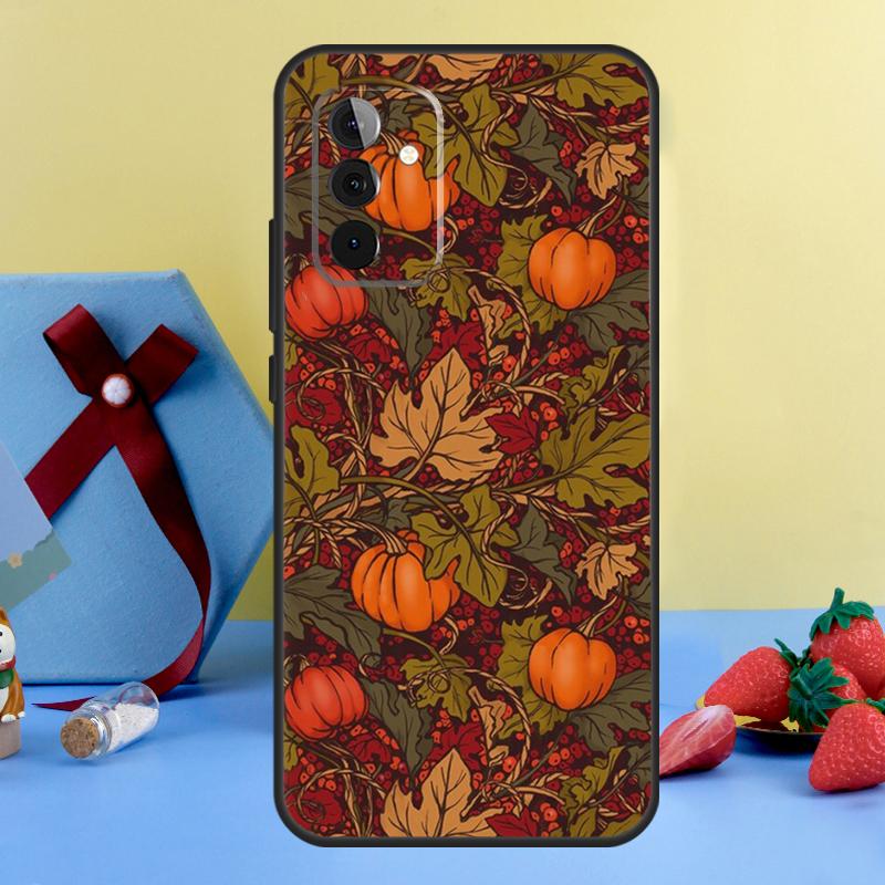 Autumn Leaves Fall Fox Pumpkin Cover For Samsung Galaxy A53 A33 A23 A52 A32 A22 A12 A51 A71 A15 A25 A13 A14 A34 A54 Case