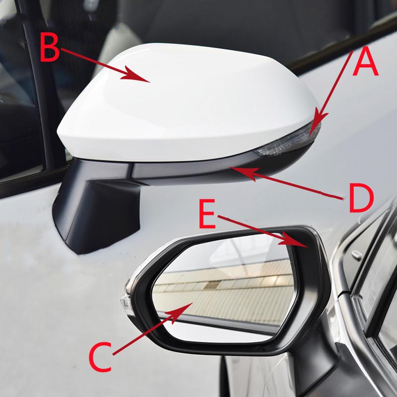 Pro Toyota Corolla Altis -2022 Skleněná čočka zpětného zrcátka Boční Zadní Pohled Rám Skořepina Spodní