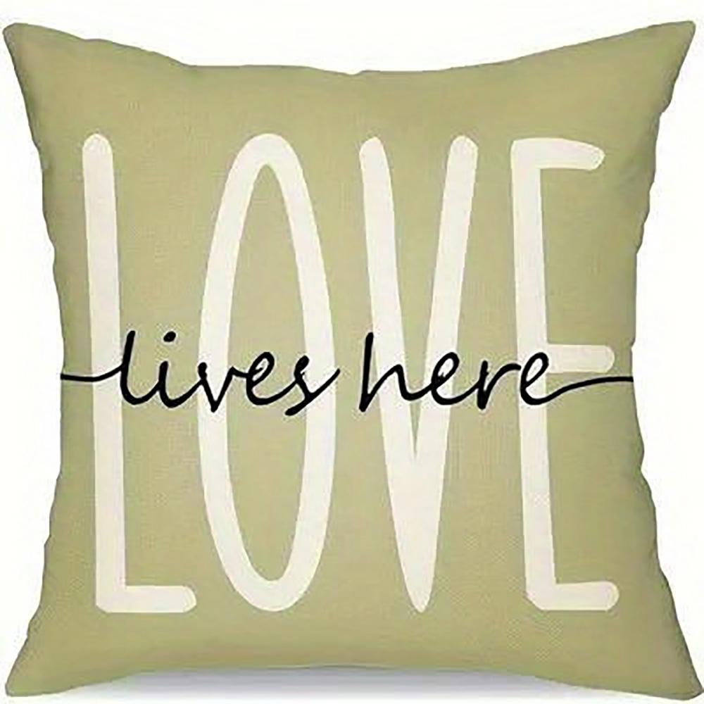 1/4pcs Floral Patterned Home Sweet Love Lives Here Pillowcases Sofa cushion cover home bedroom room decoration