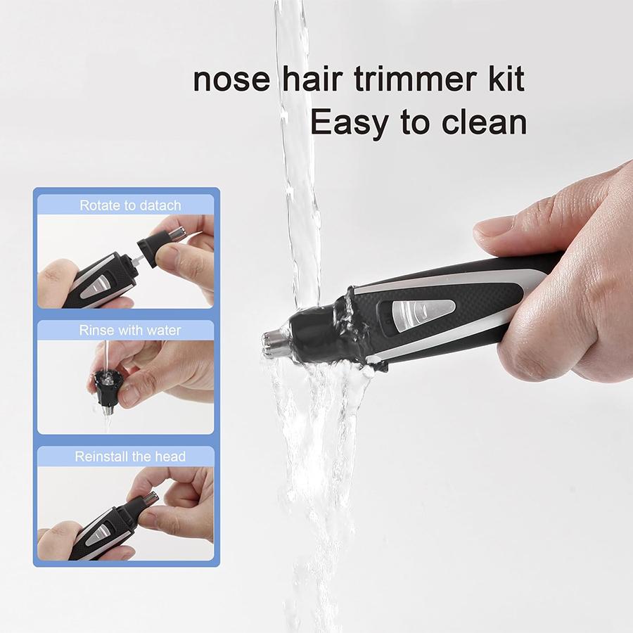 Ear and Nose Hair Trimmer Clippers: 2025 Professional Painless Eyebrow & Facial Hair Trimmers Remover for Men Women, Battery-Operated Nasal Clipper