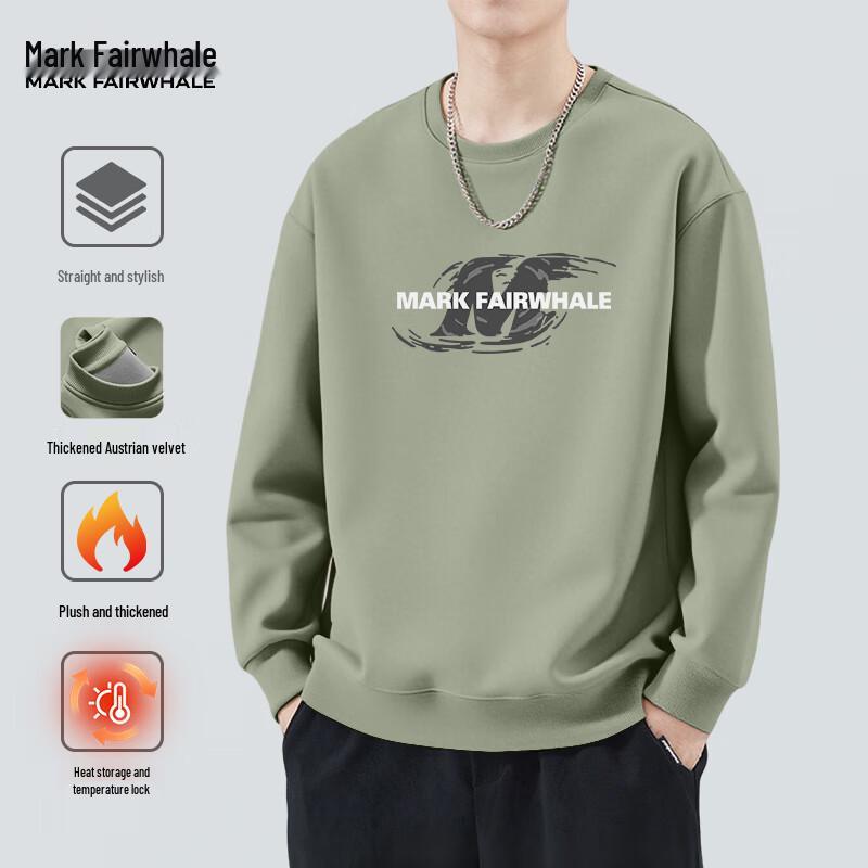 

Mark Fairwhale Men s American Style Heavyweight Fleece Round Neck Sweatshirt XL