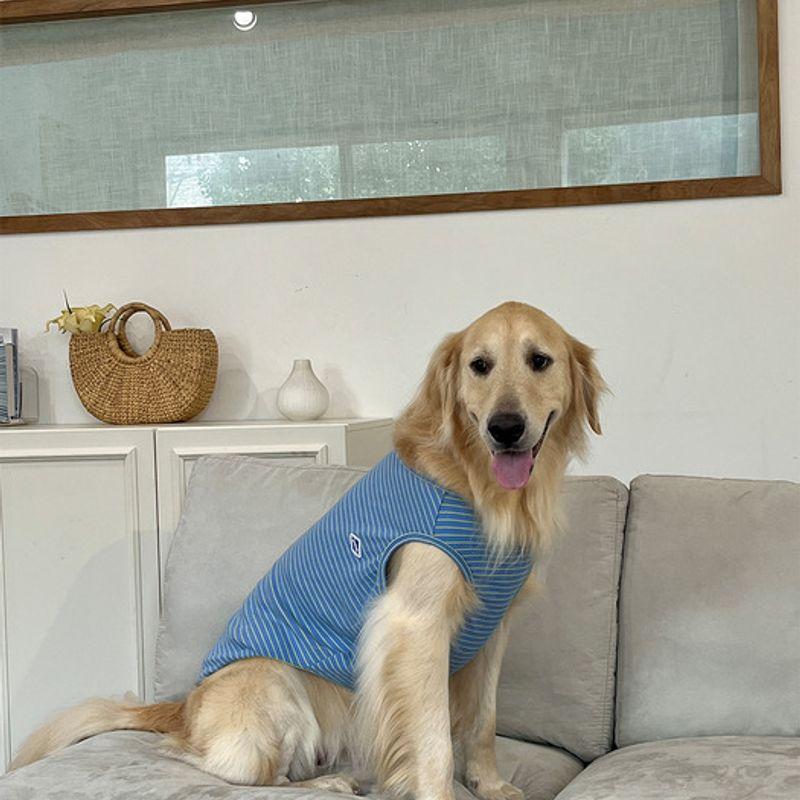 BARKDOG Cotton Striped Vest Indoor Wear M-6XL 3 Colors