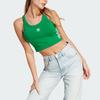 Adidas Originals Spicy Girl Series Three-Stripe Logo Round Neck Sports Tank Top Women Tops Green IK6586