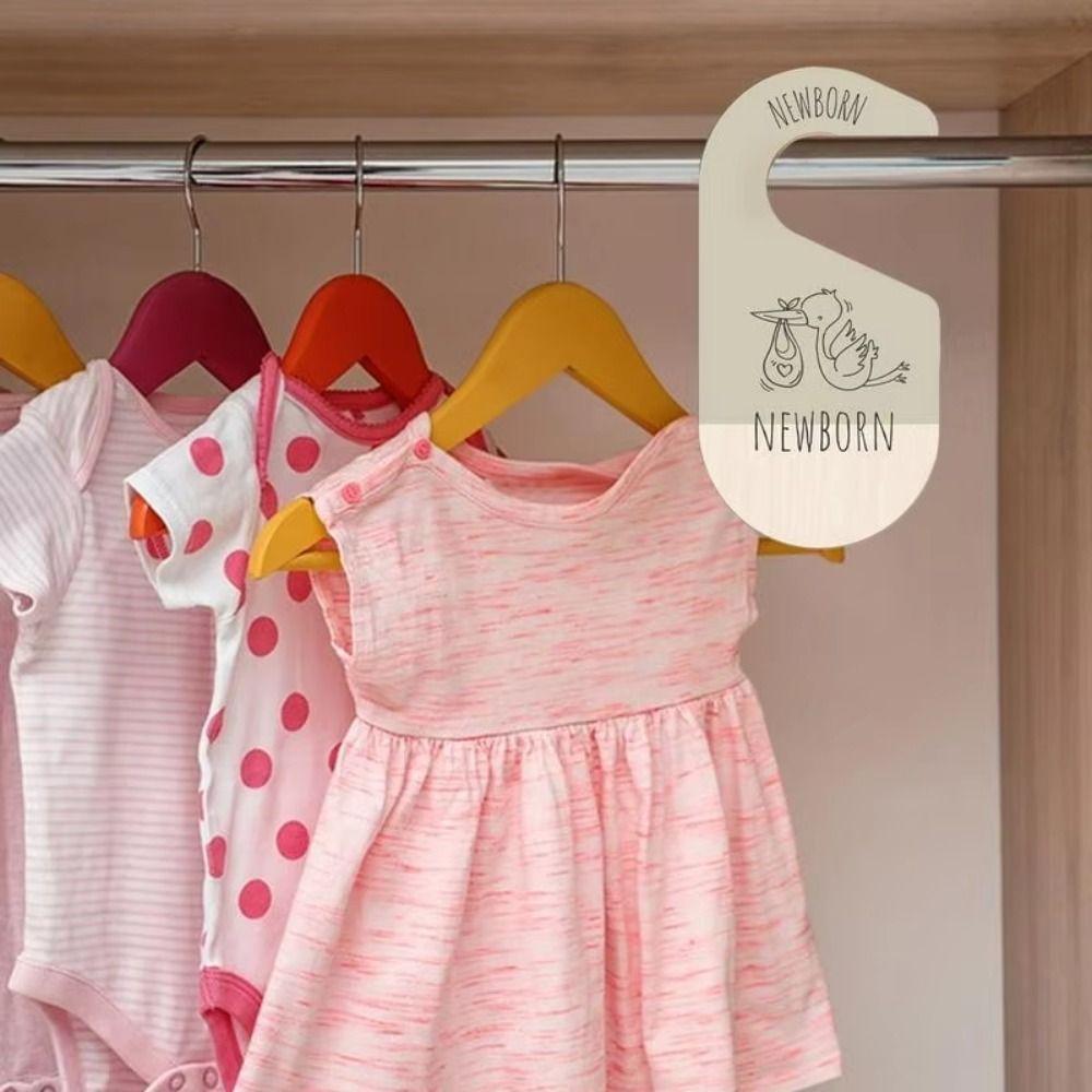 8Pcs Gift Wooden Baby Clothes Dividers for Closet Baby Wardrobe Durable Clothes Dividers DIY Closet Dividers